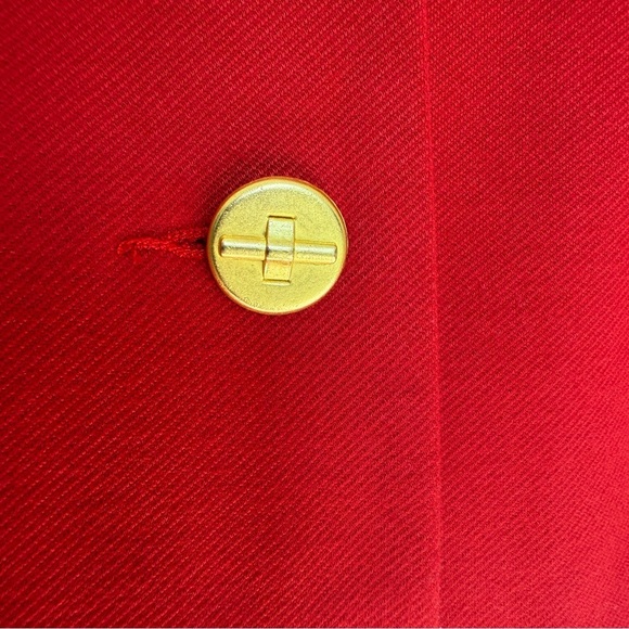 Cabi Women's Red Blazer Jacket Sz 6 Bow Accent Gold Button Casual Office Attire - Picture 5 of 8